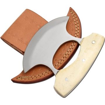 Wild Turkey Handmade Chef Kitchen Alaskan Ulu knife Crescent